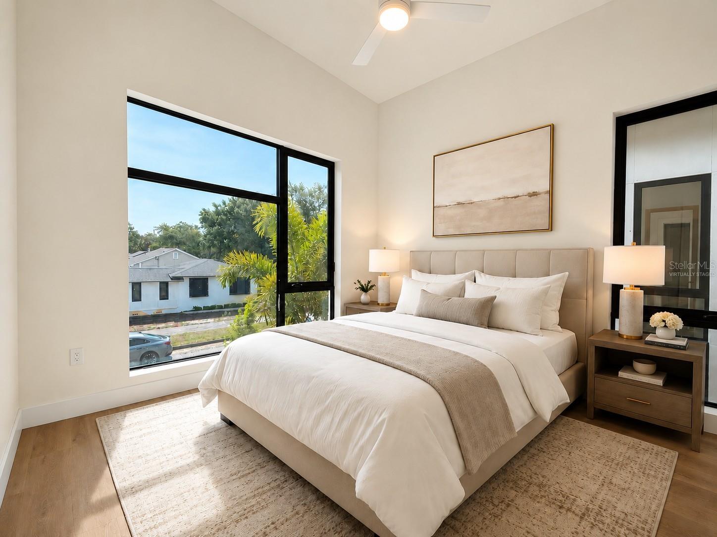 2nd bedroom, upstairs virtually staged