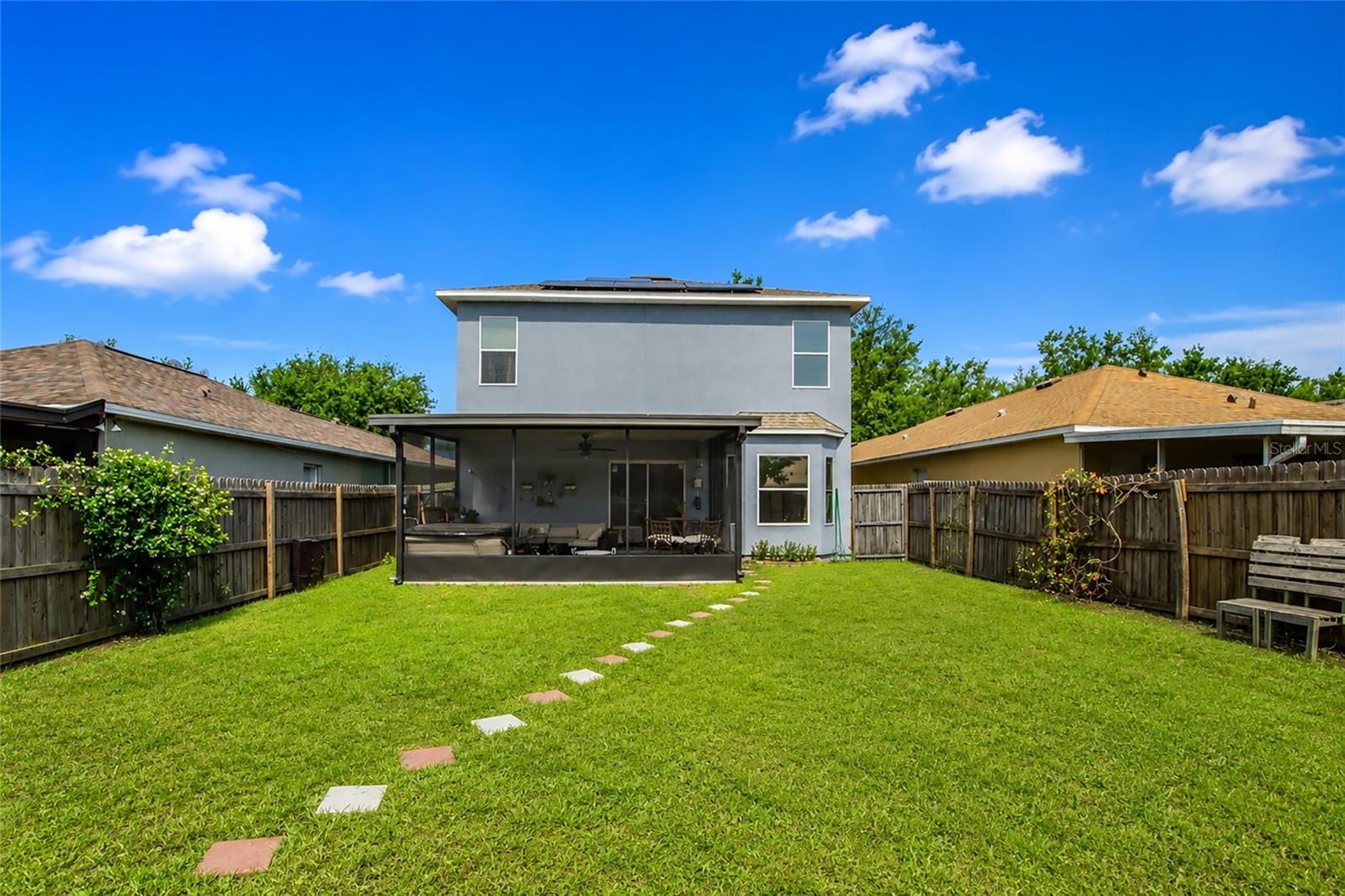 Large fenced yard