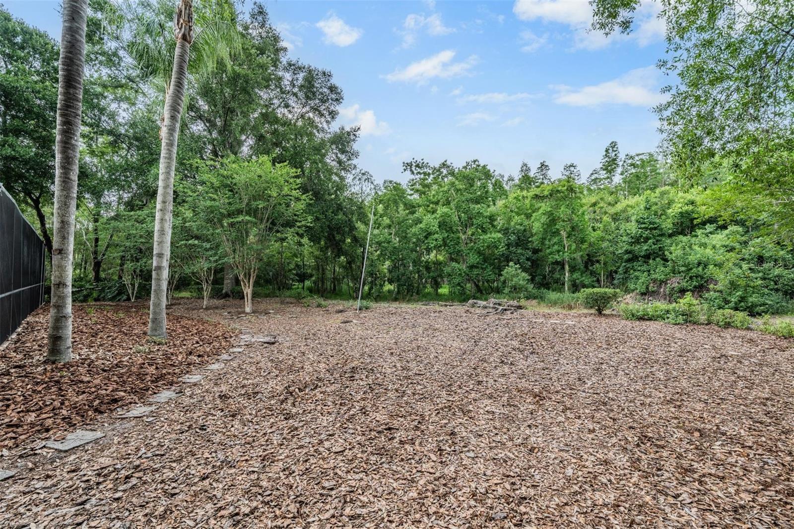 Lot backs up to conservation area