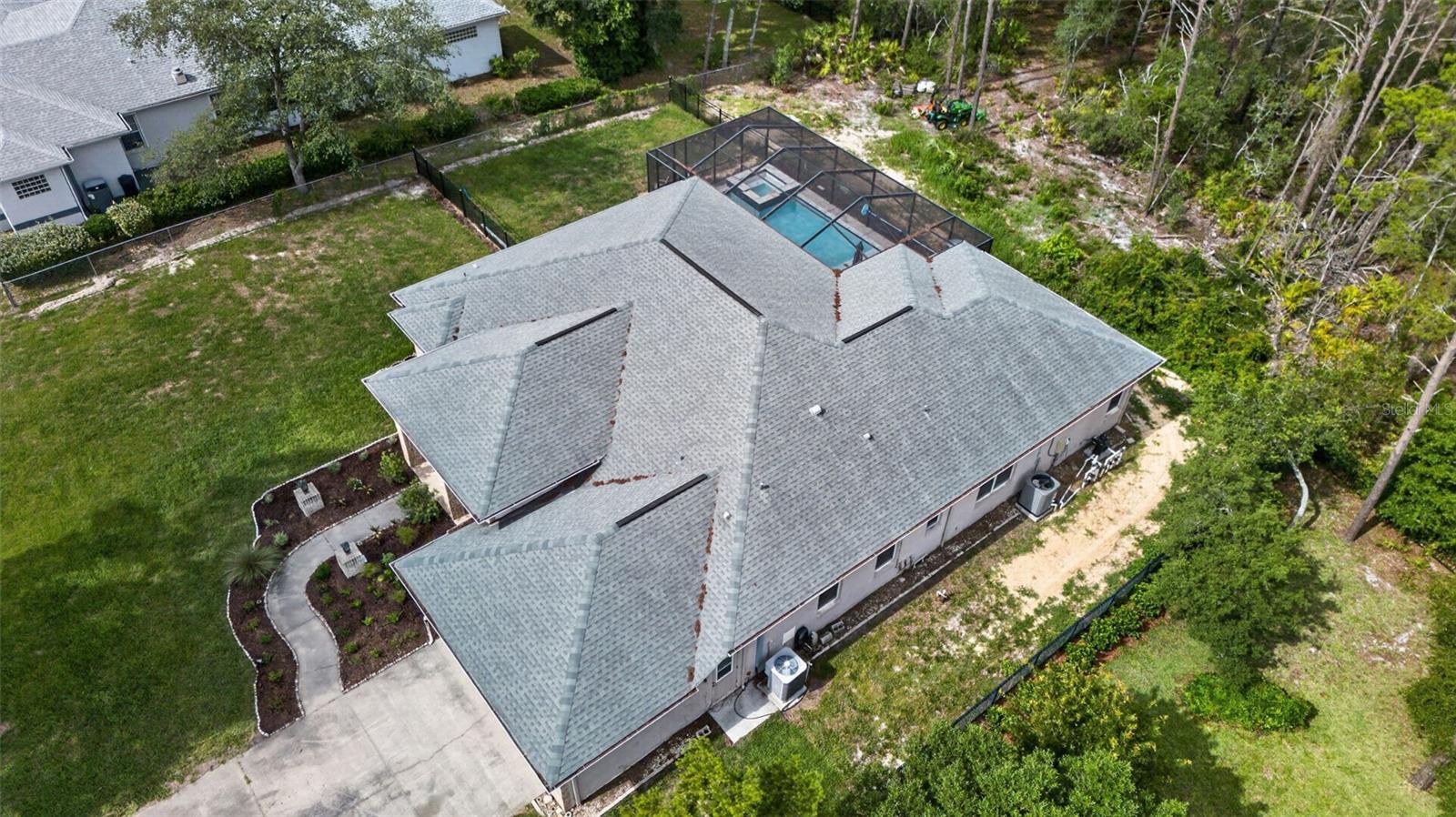 aerial view of home