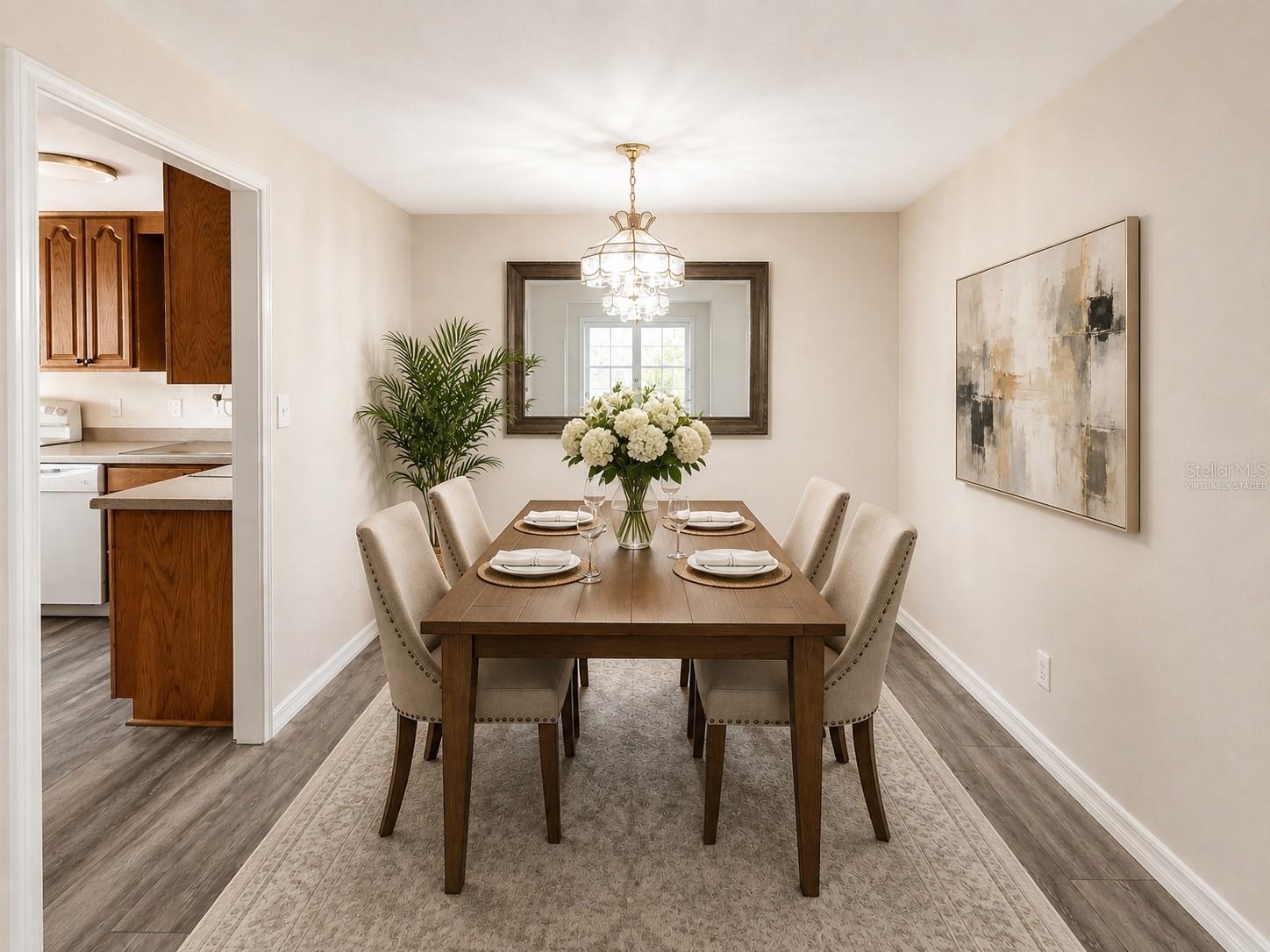 dining room. virtually staged