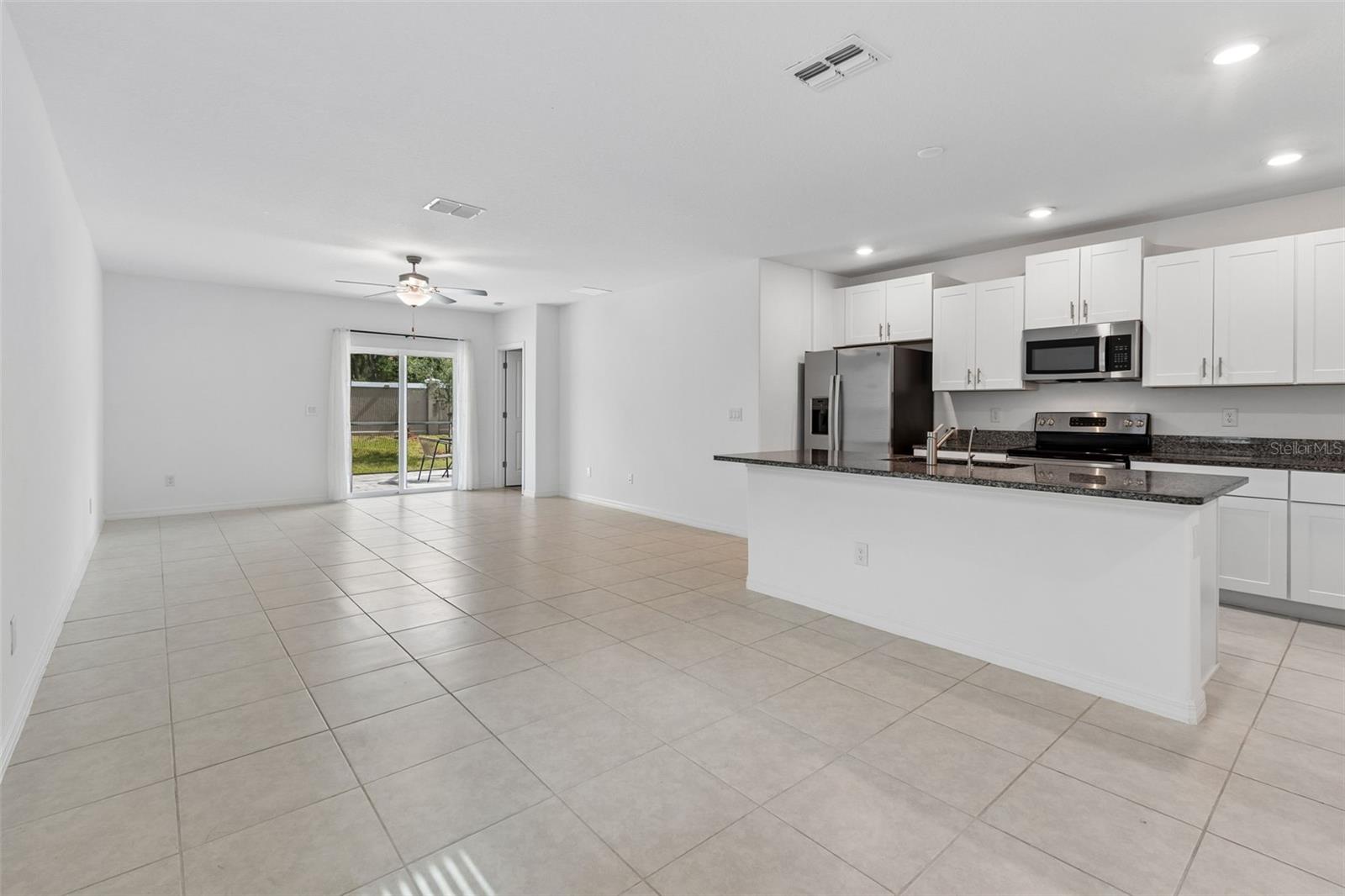 Kitchen and living room
