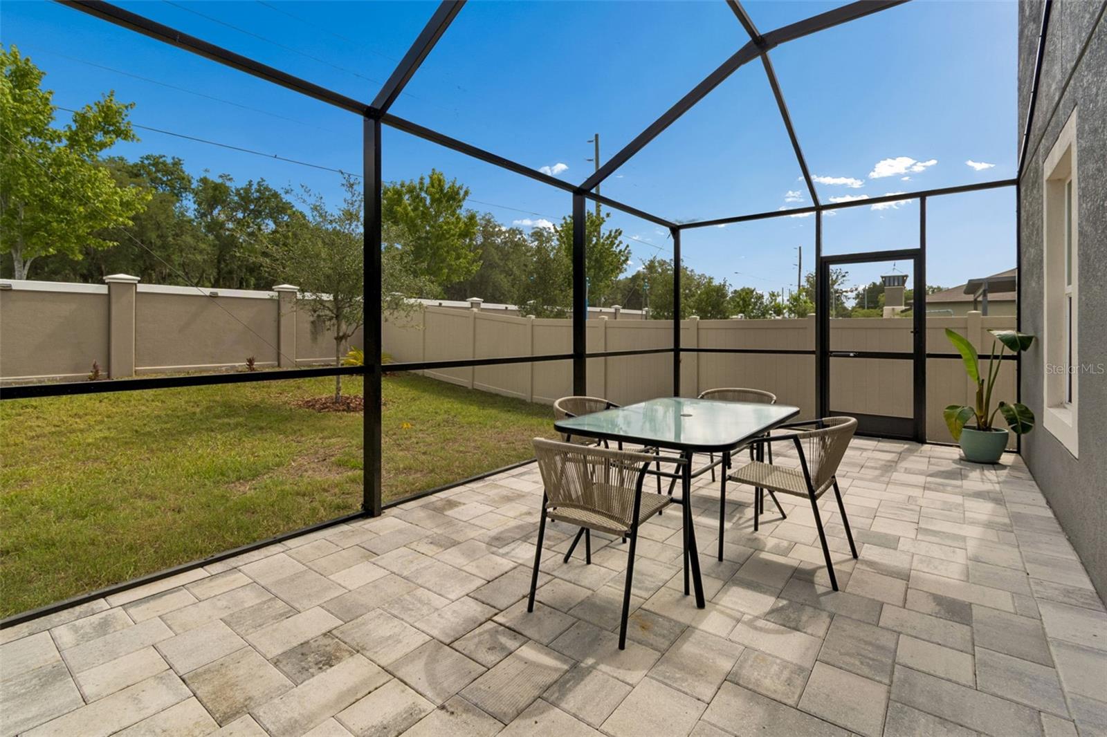 Large paved lanai