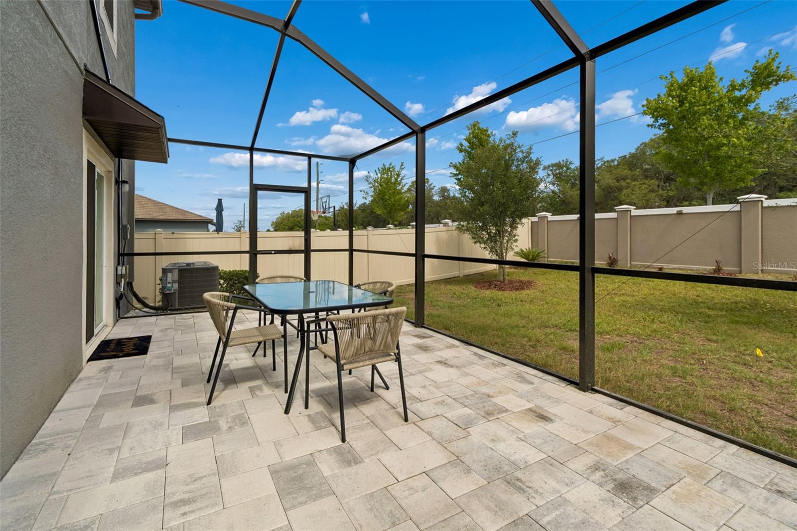 Fully fenced backyard
