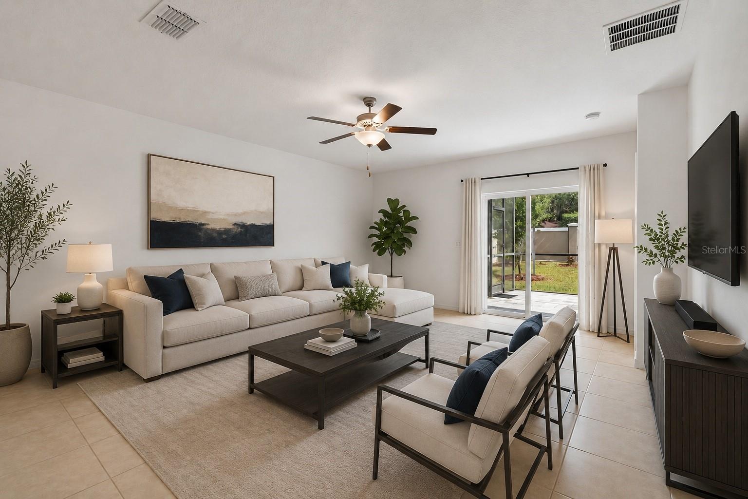 Virtual staging living room