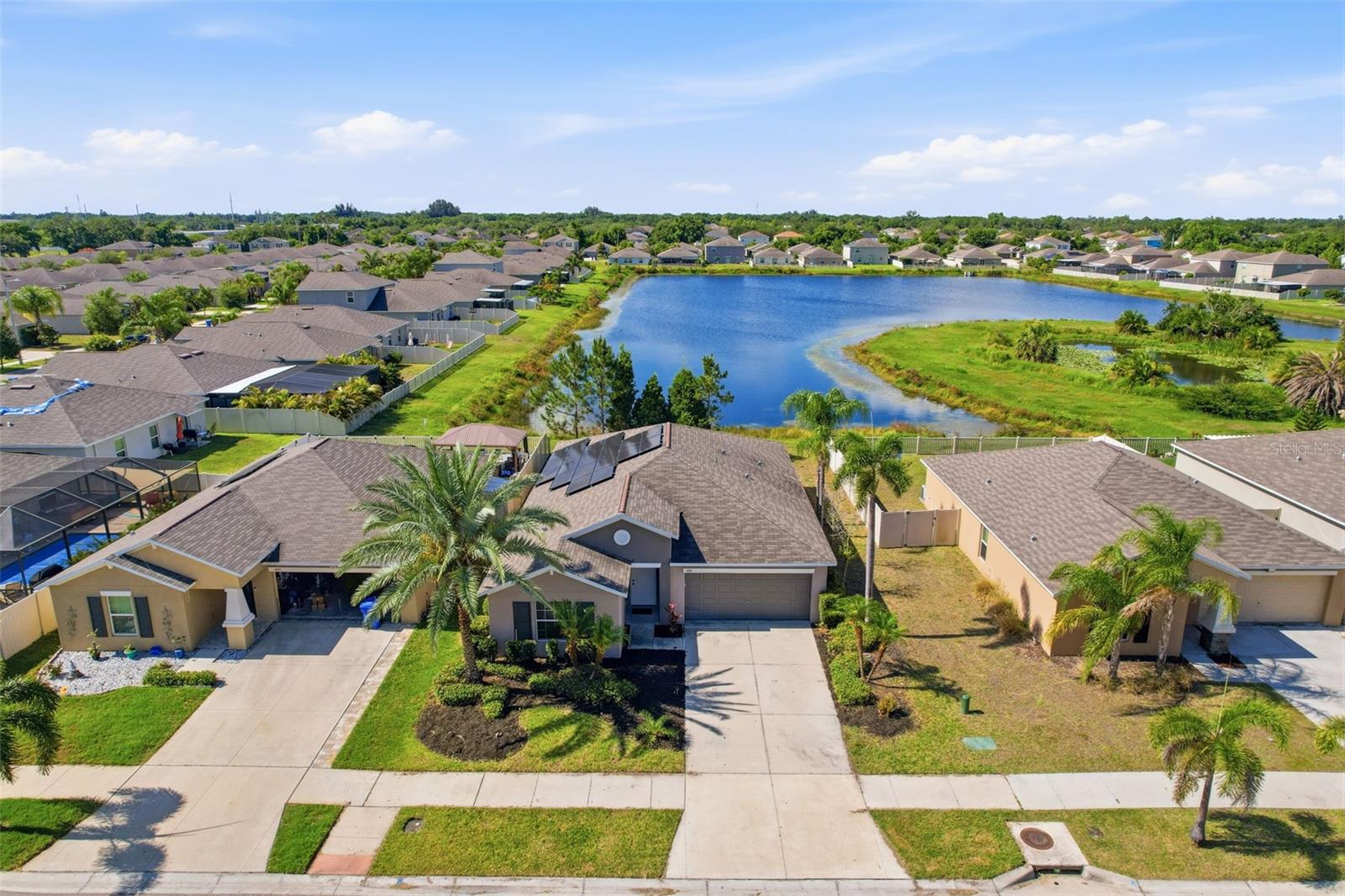 Water views from the backyard and no future neighbors.