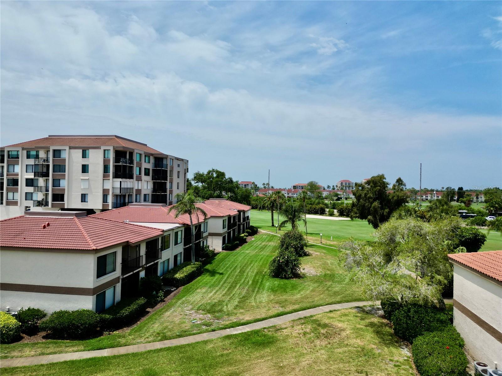Side view of the Condo and of the golf course