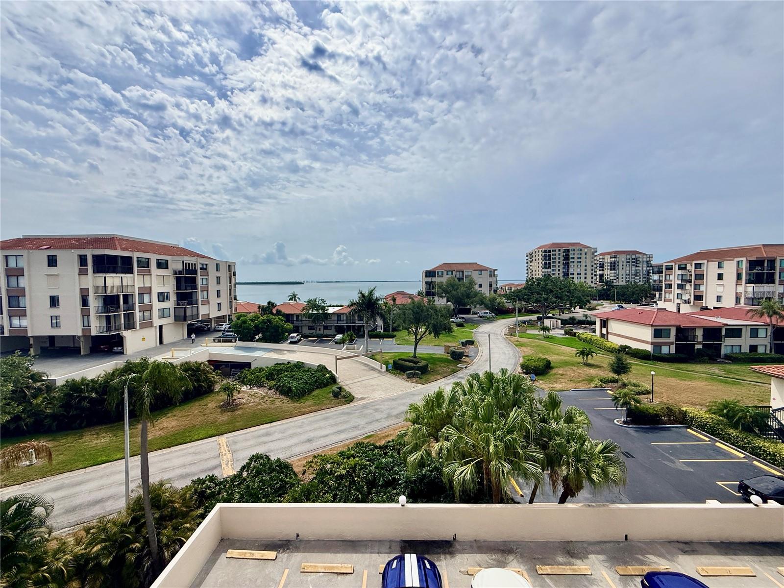 View of the bay from the parking garage