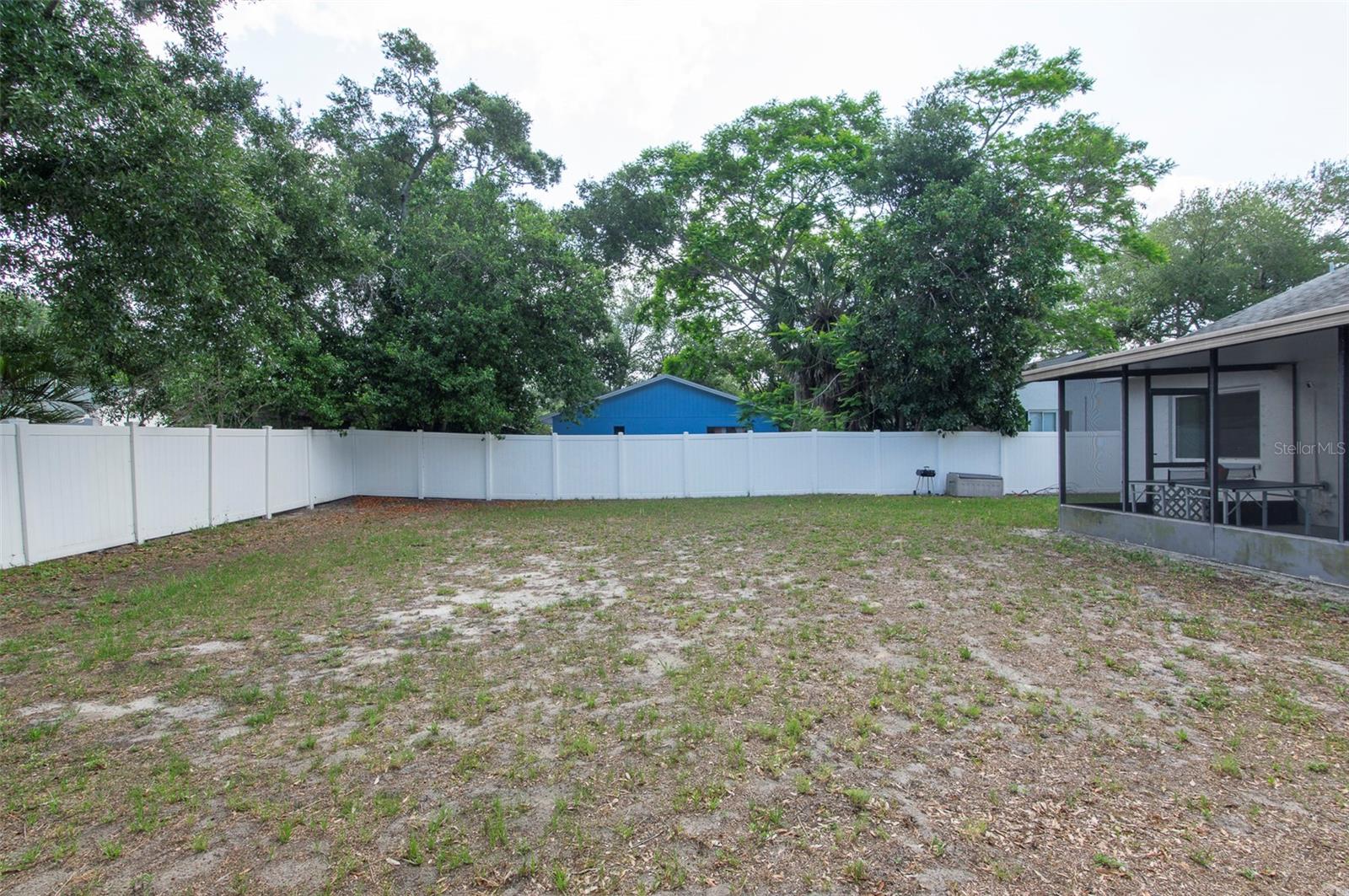 Expansive Fully Fenced Backyard from West Side
