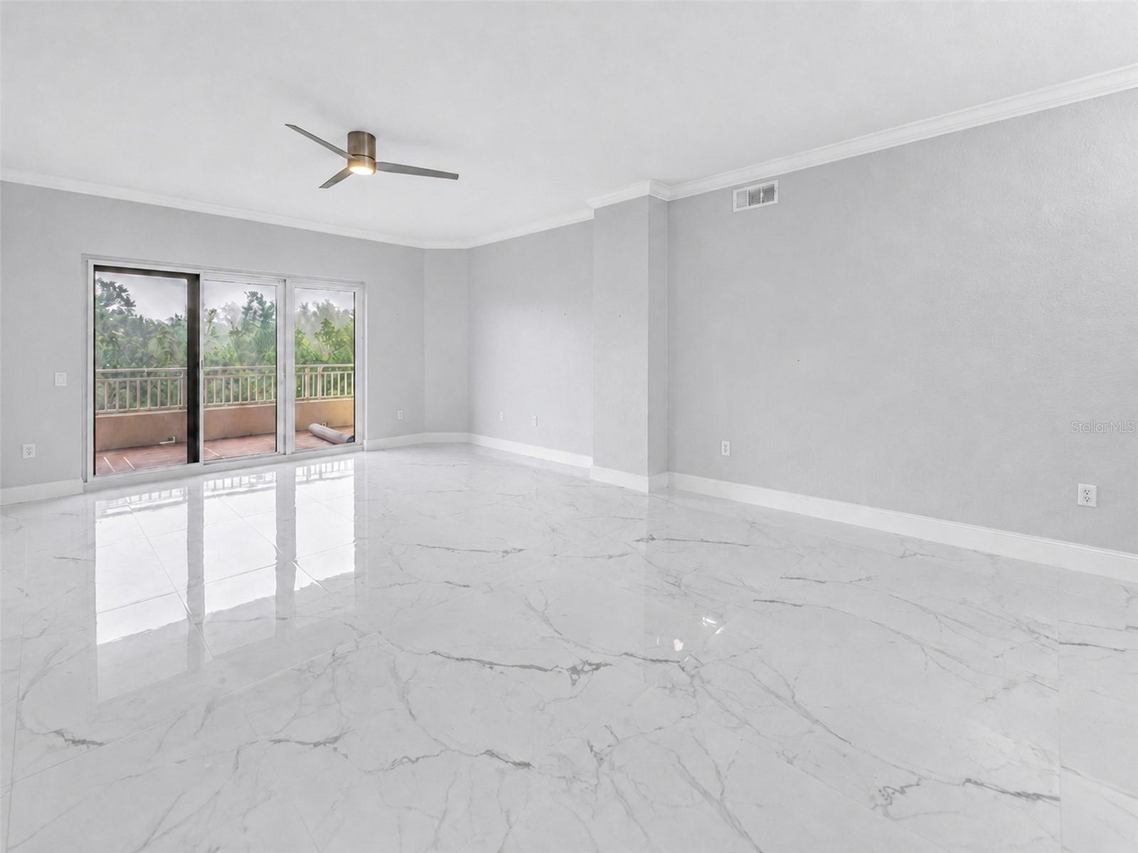 Living Room Area and Access to Balcony