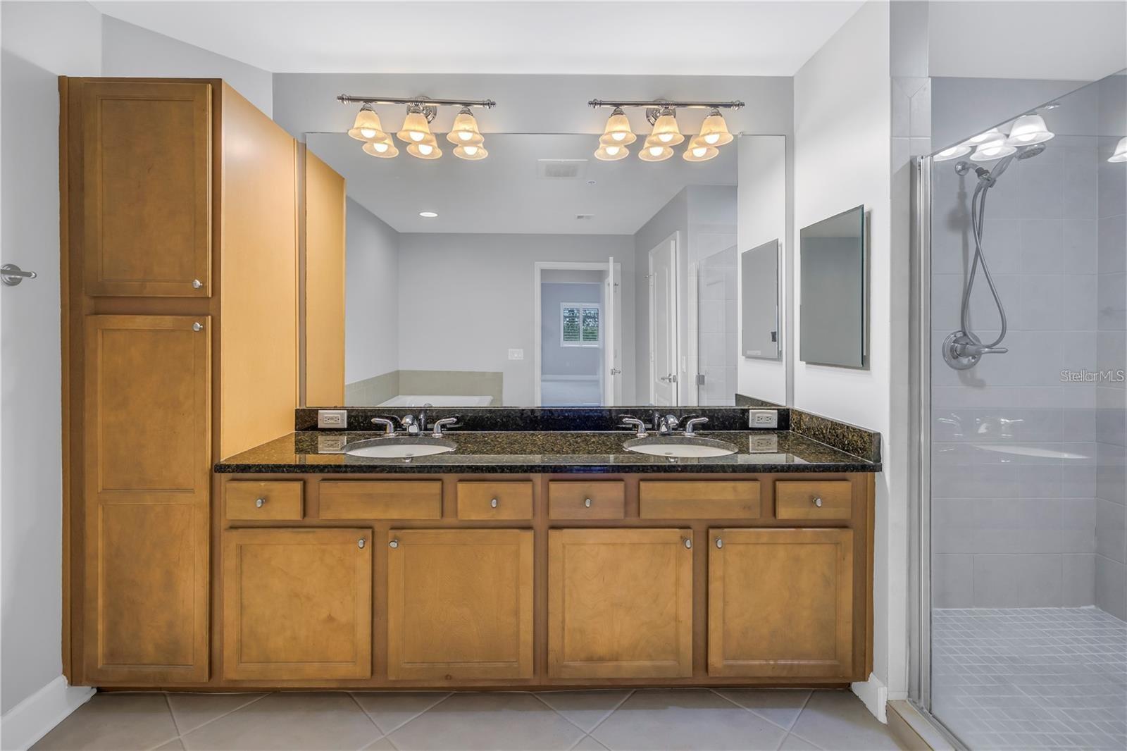 Primary Bathroom Tub and Duel Sink