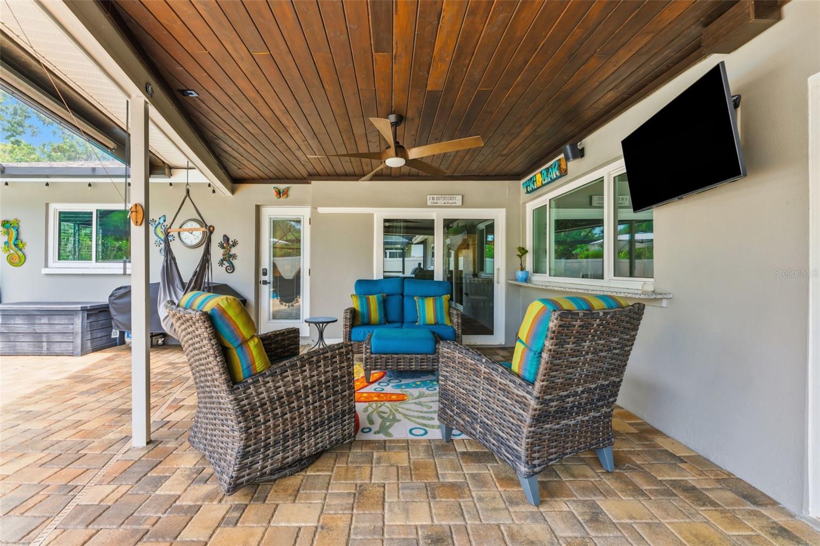 Covered Lanai with Ceiling Fan