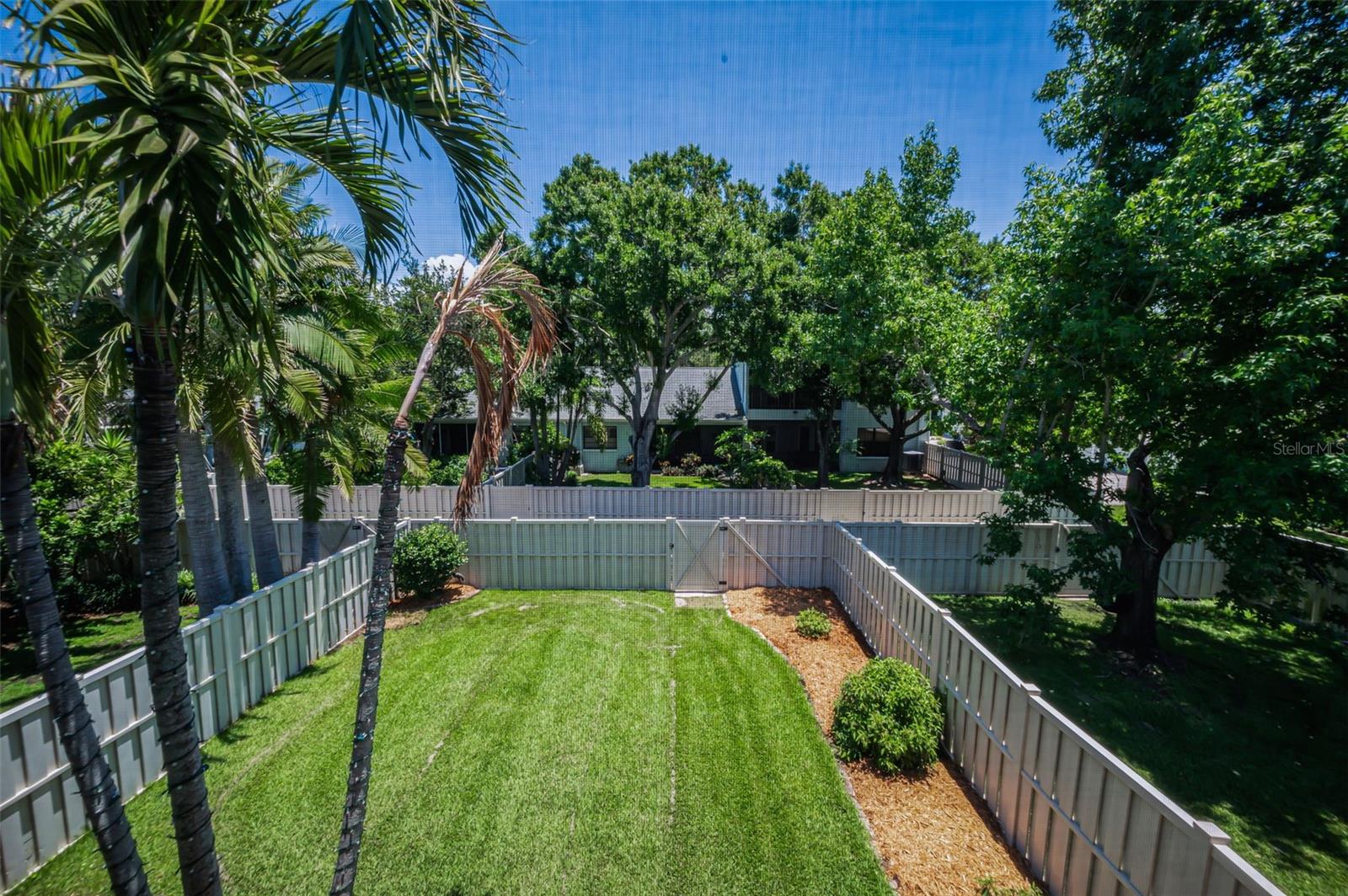 Views from second level.  Perfect for curling up with a book on cool night.