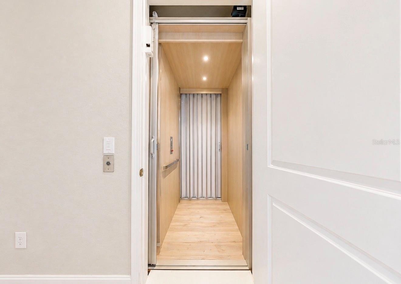In Home 3 level Elevator starting in the garage