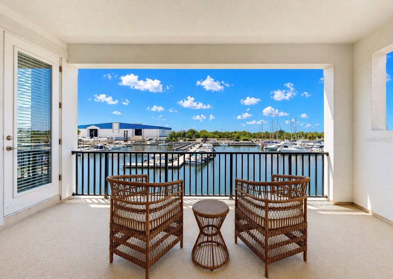 Upstairs Private Primary Lanai overlooking the marina