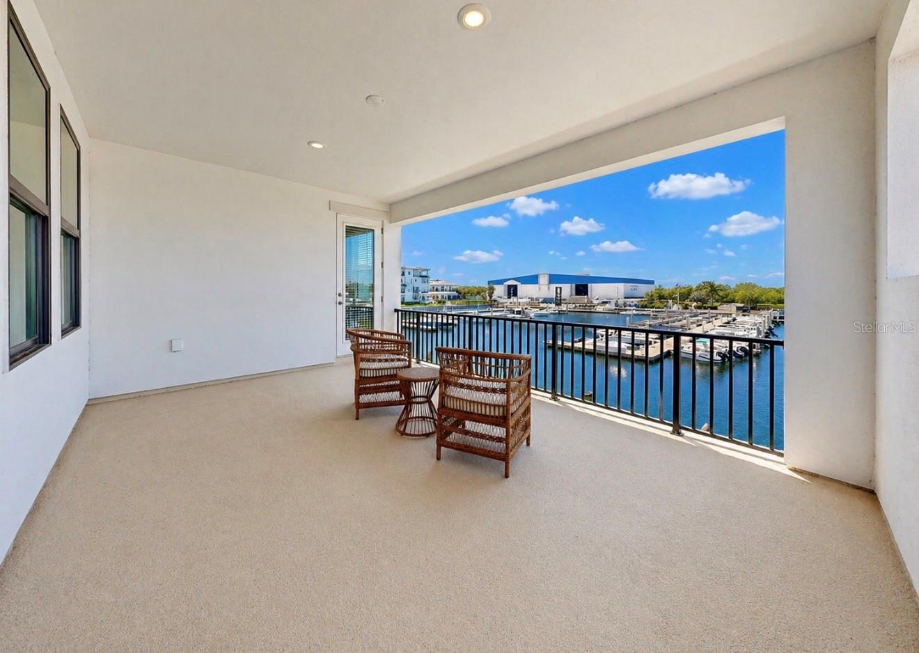 Upstairs Private Primary Lanai overlooking the marina