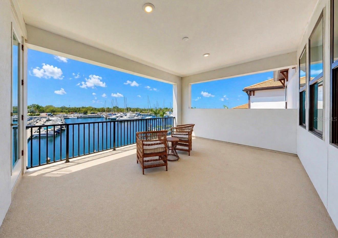 Upstairs Private Primary Lanai overlooking the marina