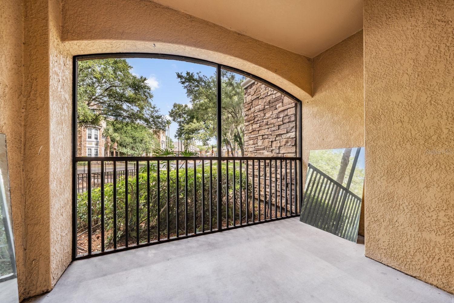 Screened, covered lanai