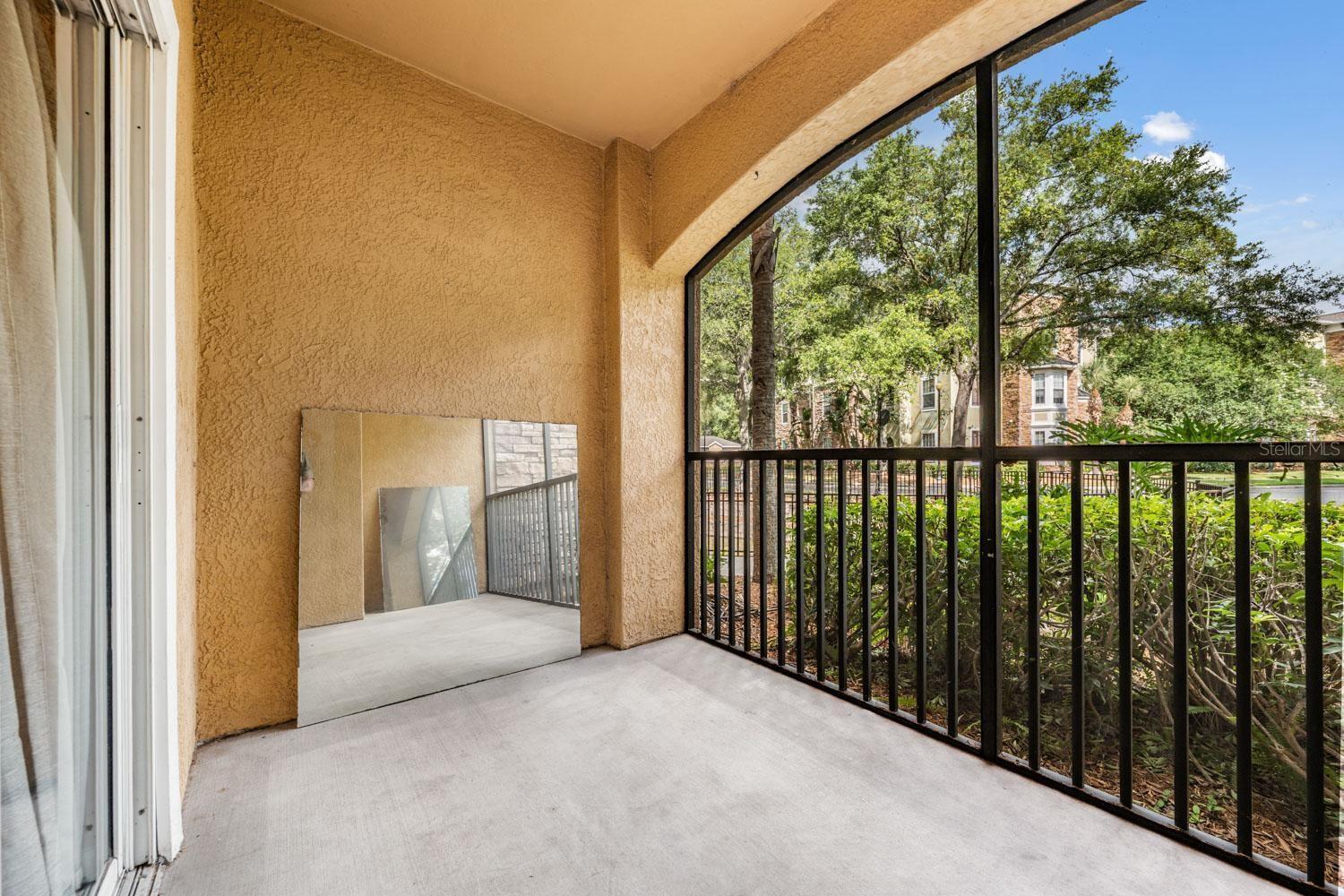 Screened, covered lanai