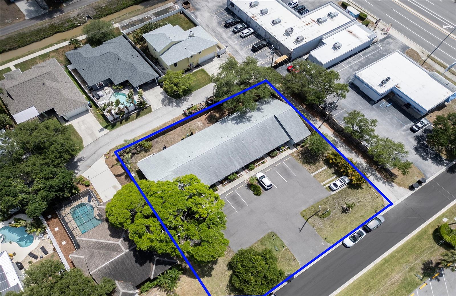 spacious parking lot with 2 spaces per condo