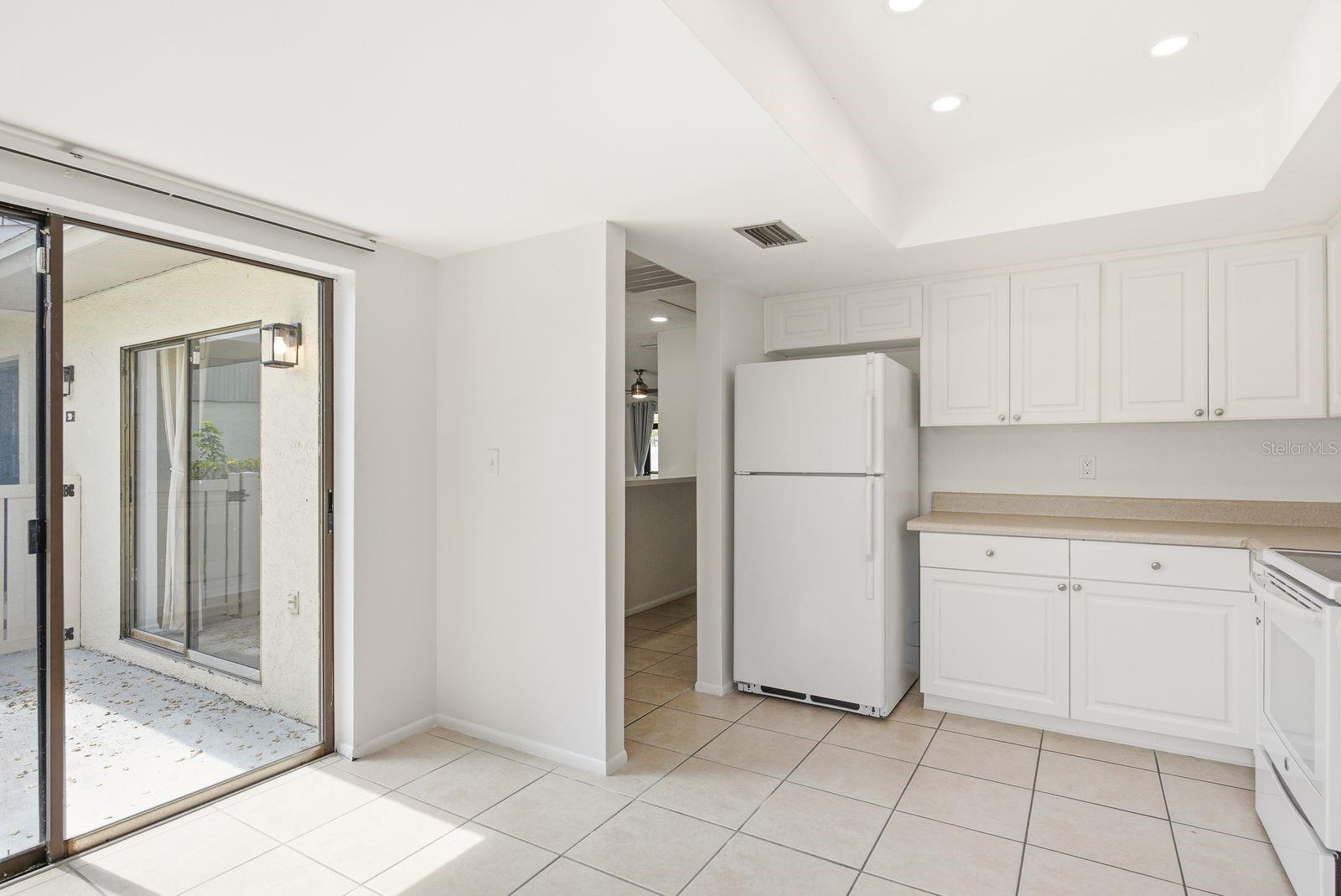 Breakfast nook and kitchen
