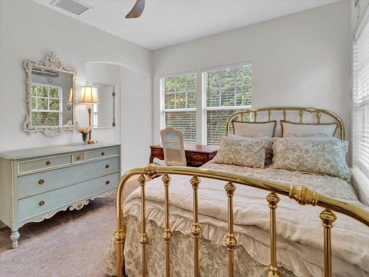 Spacious Guest Bedroom 2, all new fans and lighting throughout the home.