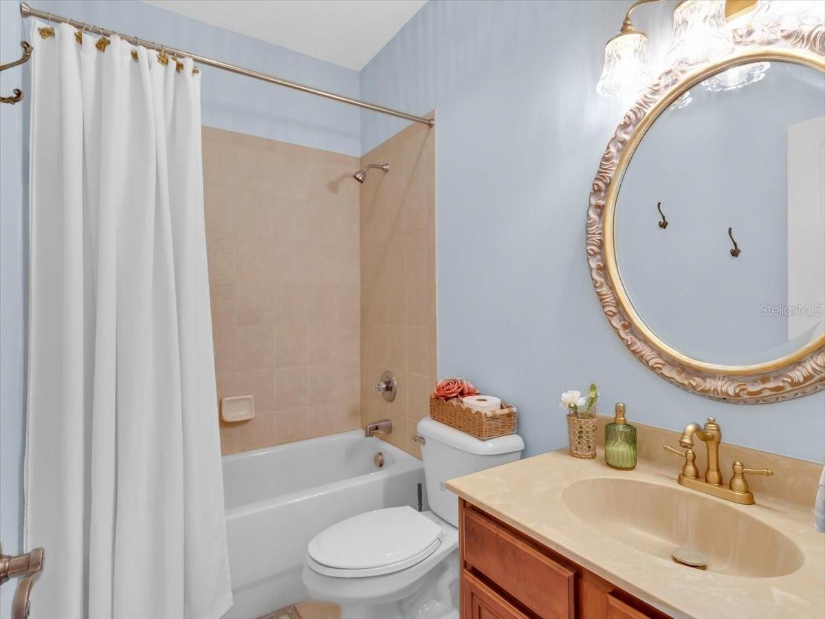 3rd bathroom Upstairs  just off of the 4th Bedroom and Loft area. Updated Lighting and Fixtures.