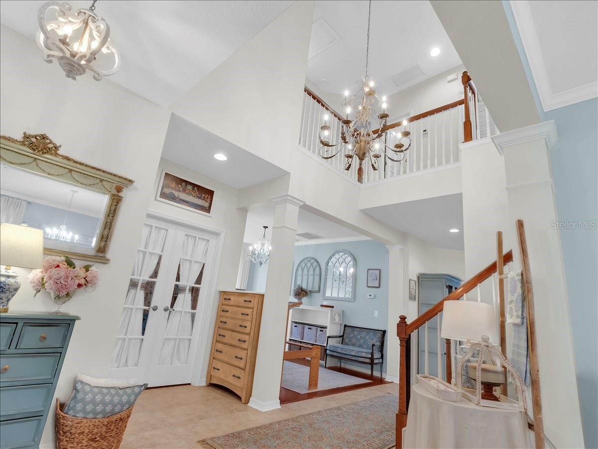 Foyer, double doors to the office/ 6th bedroom. Bonus room adjacent could be used as a Den , Living or playroom!