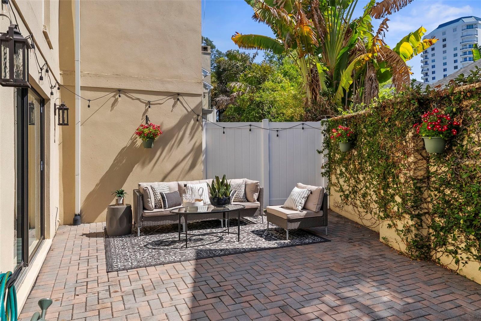 market lights and fenced  & walls for complete privacy