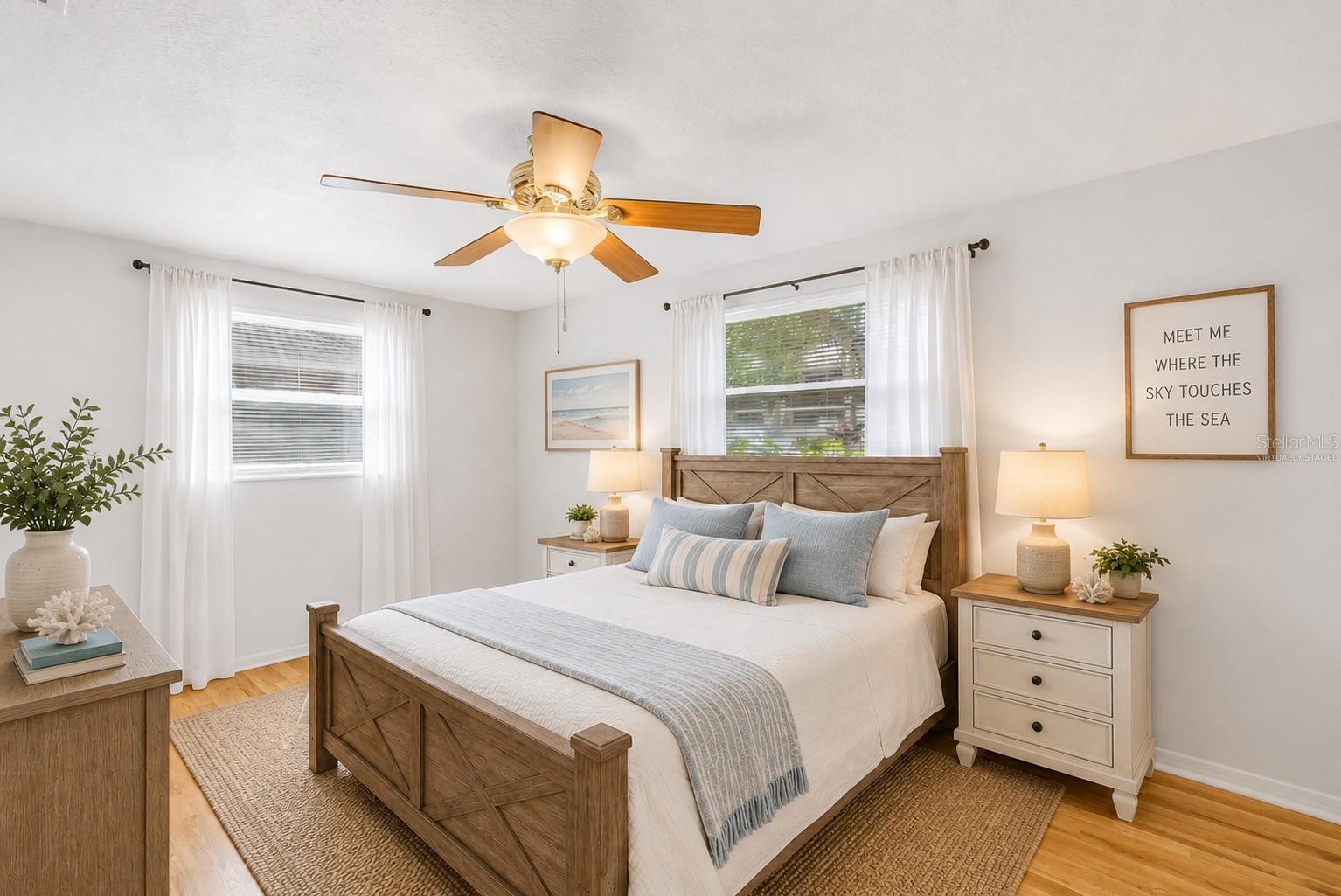Spacious primary bedroom - virtually staged