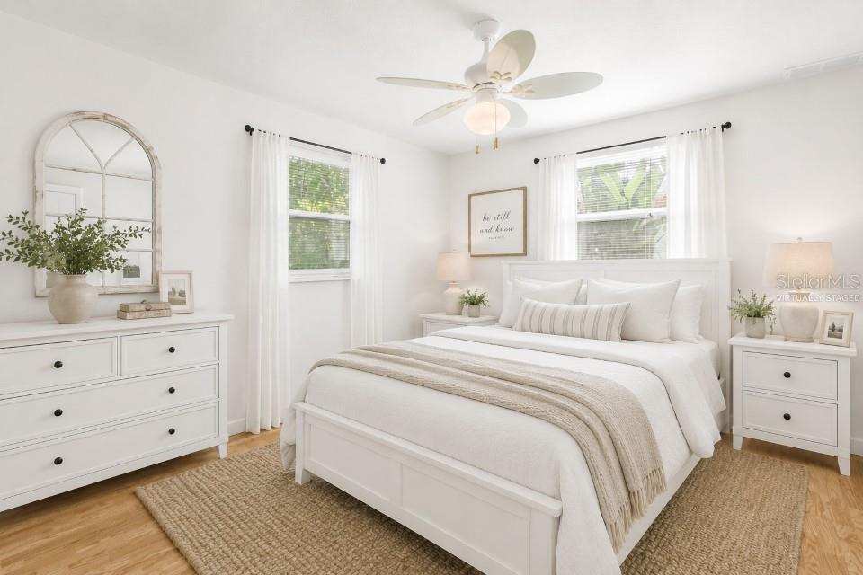 Inviting second bedroom - virtually staged