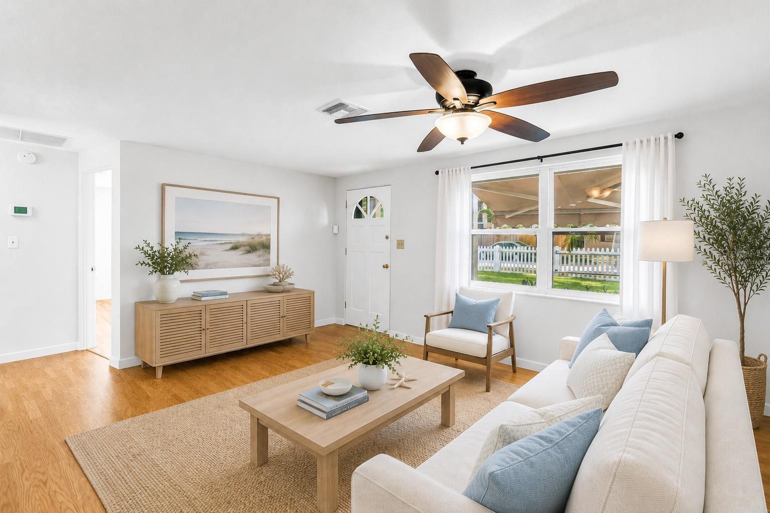 Living room - virtually staged