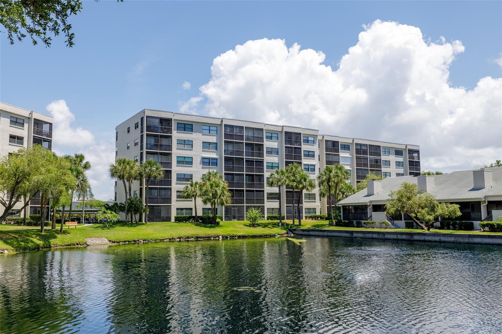 View of Building #5 & Florida Room from Pool Area