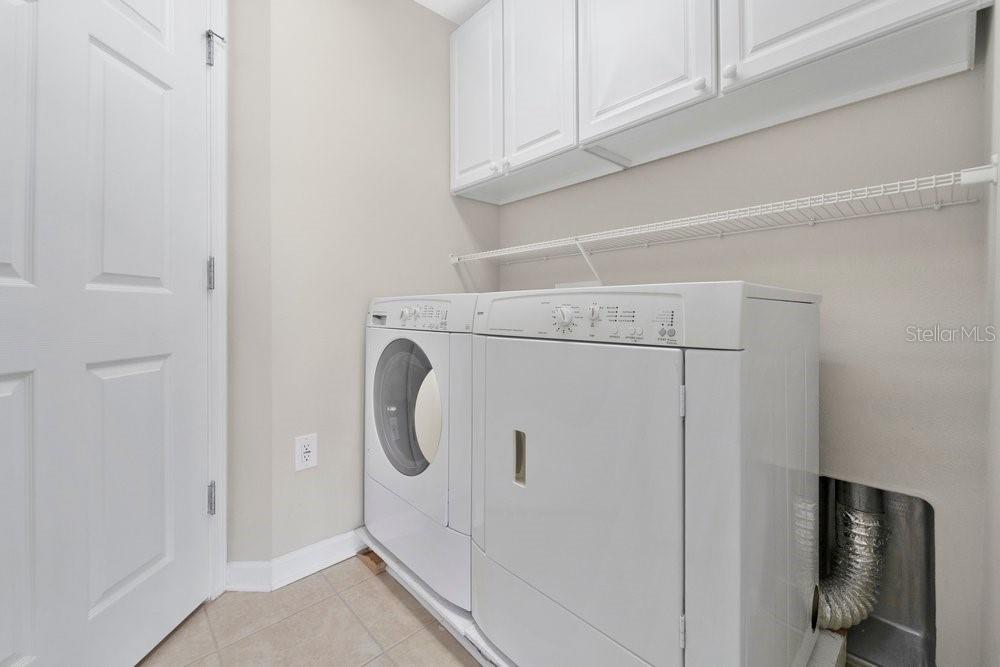 Laundry room with full size washer and dryer