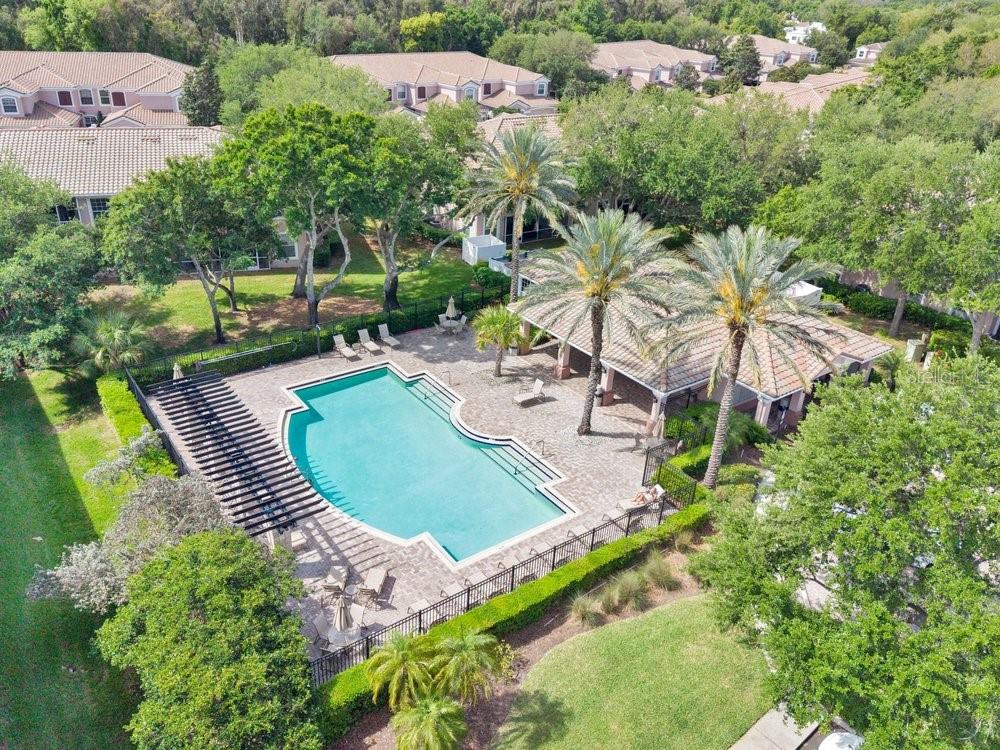 Resort style heated pool area