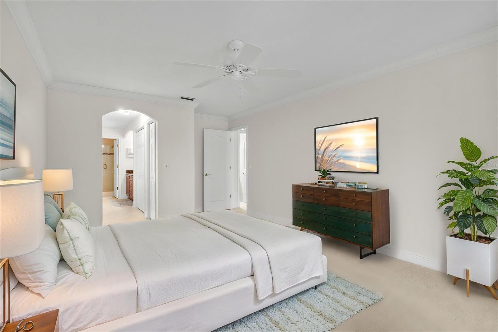 Master bedroom virtually staged
