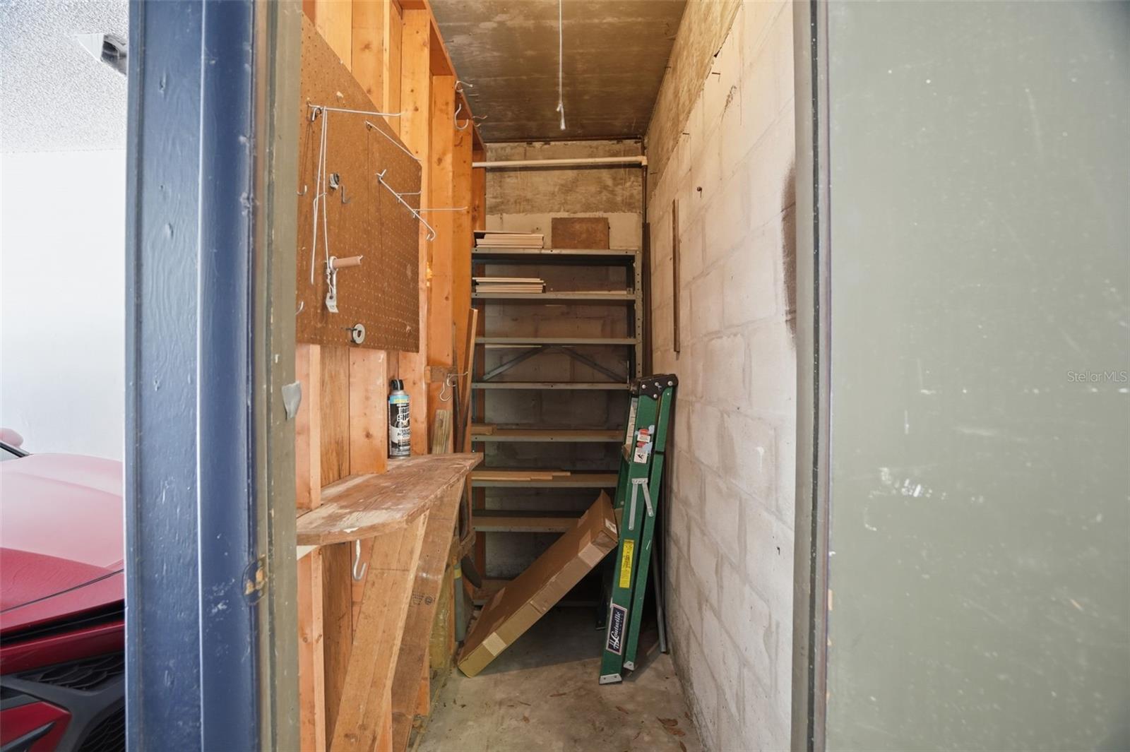 Storage Unit in Carport
