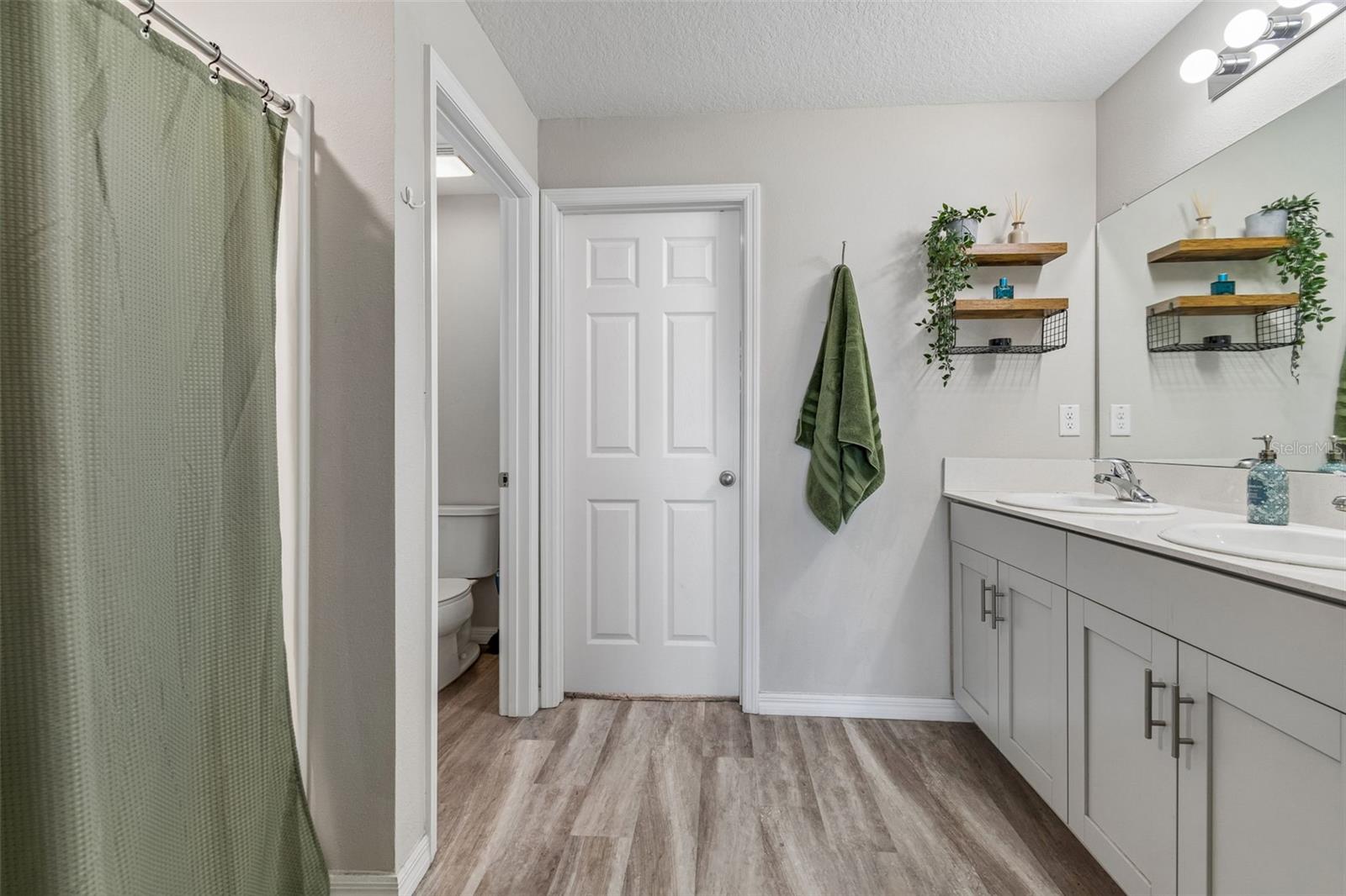 Water closet and shower on left...