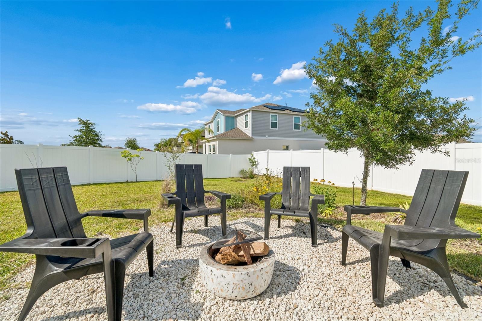Great fire-pit area...seller will leave fire pit and chairs, if buyer desires...