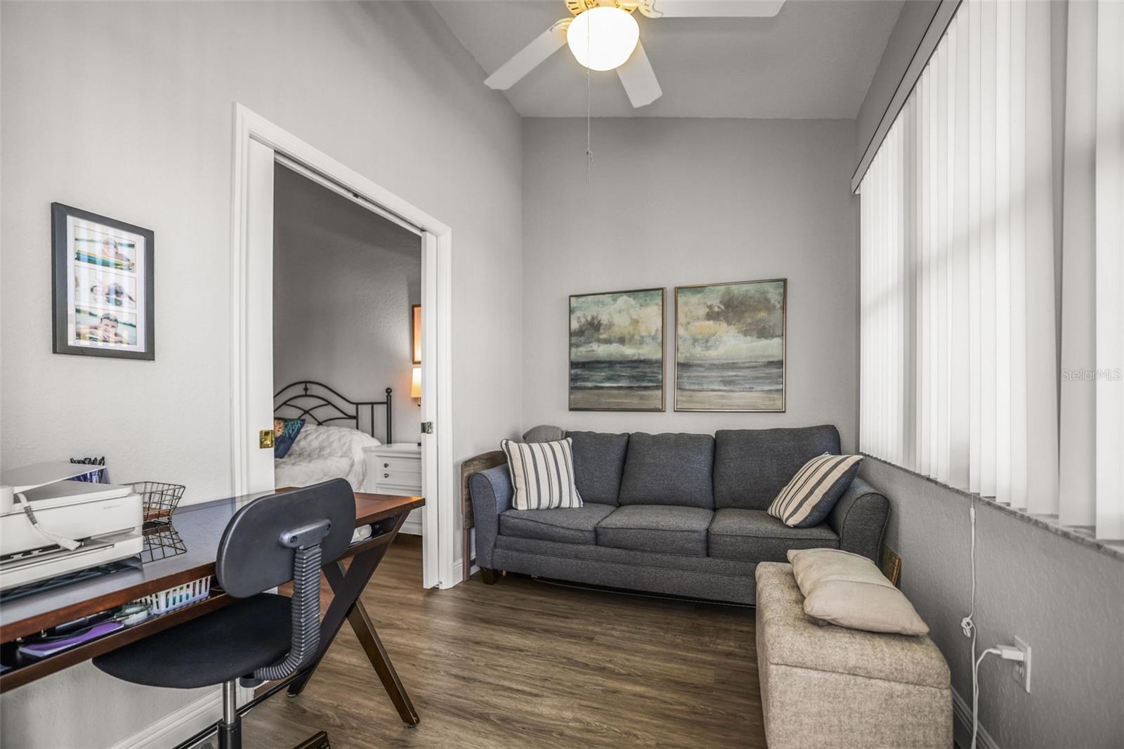 Den/Office off of Primary Bedroom leading out to Balcony