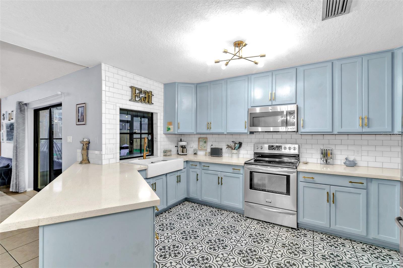 Open and updated kitchen
