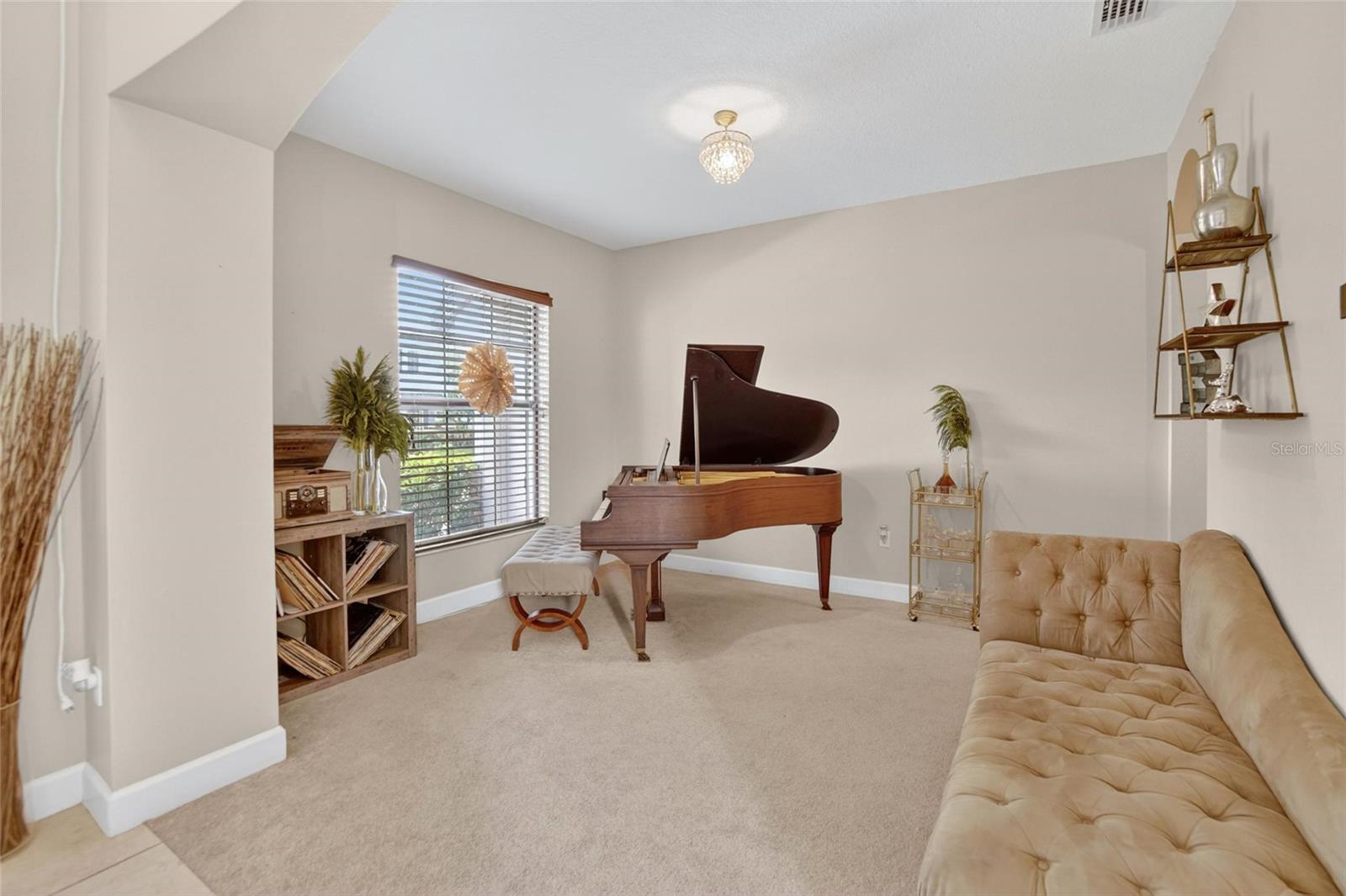 Formal living room currently a music room