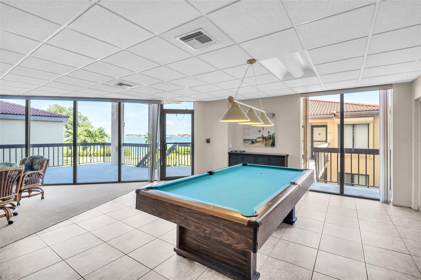 Pool Table in Rec Room