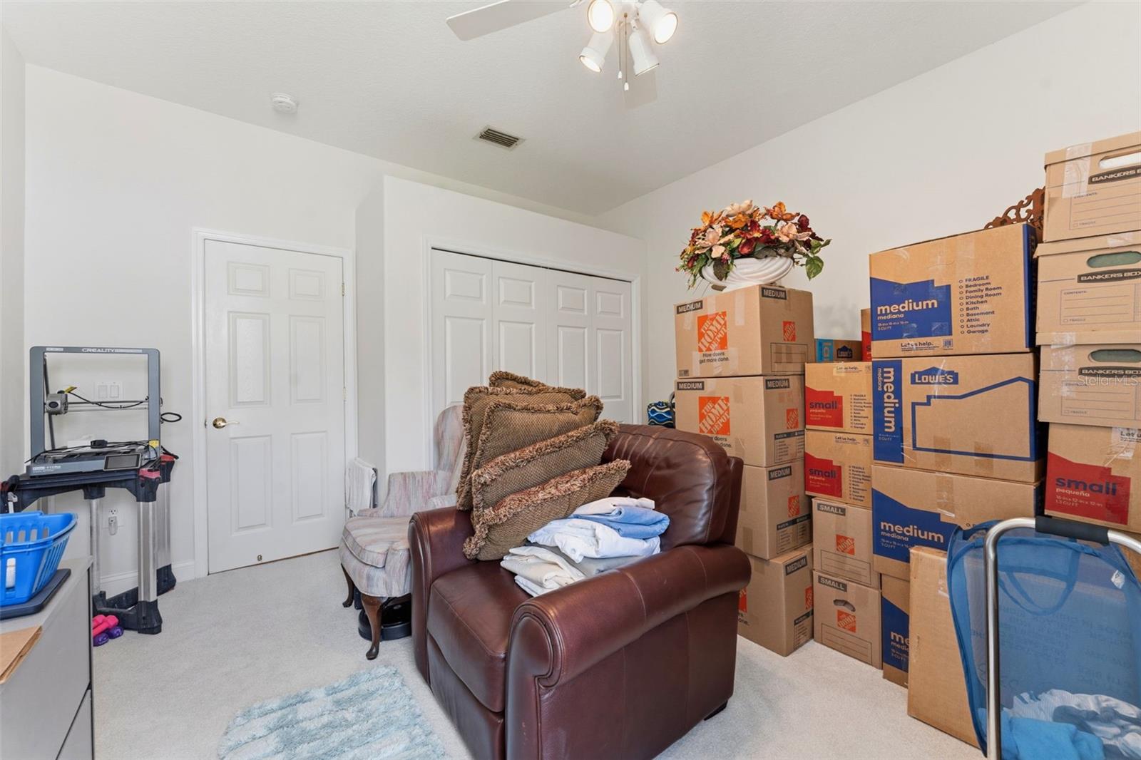 Bedroom #2 - used as temporary storage space
