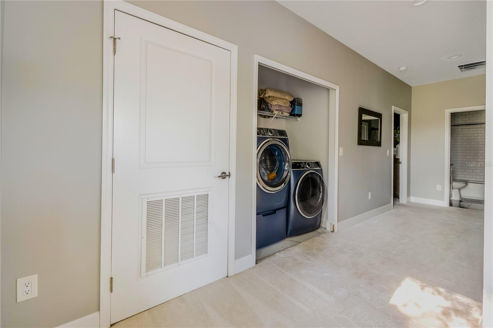 Washer&Dryer located upstairs on the hallway closet