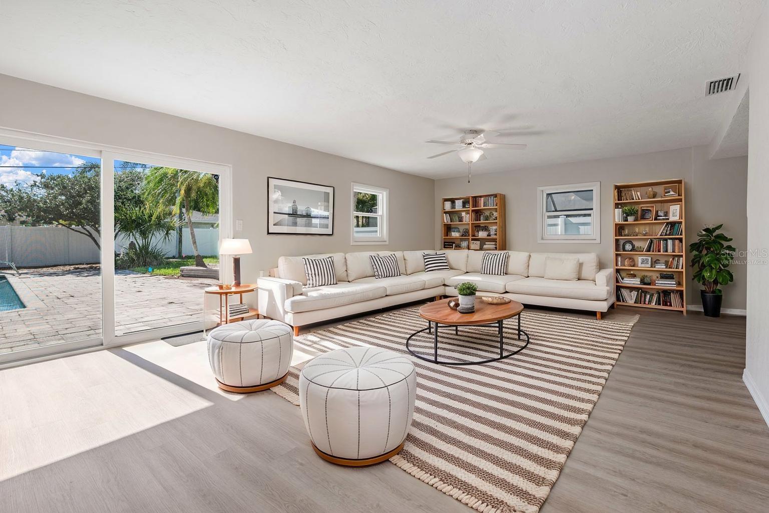 Virtually Staged Family Room