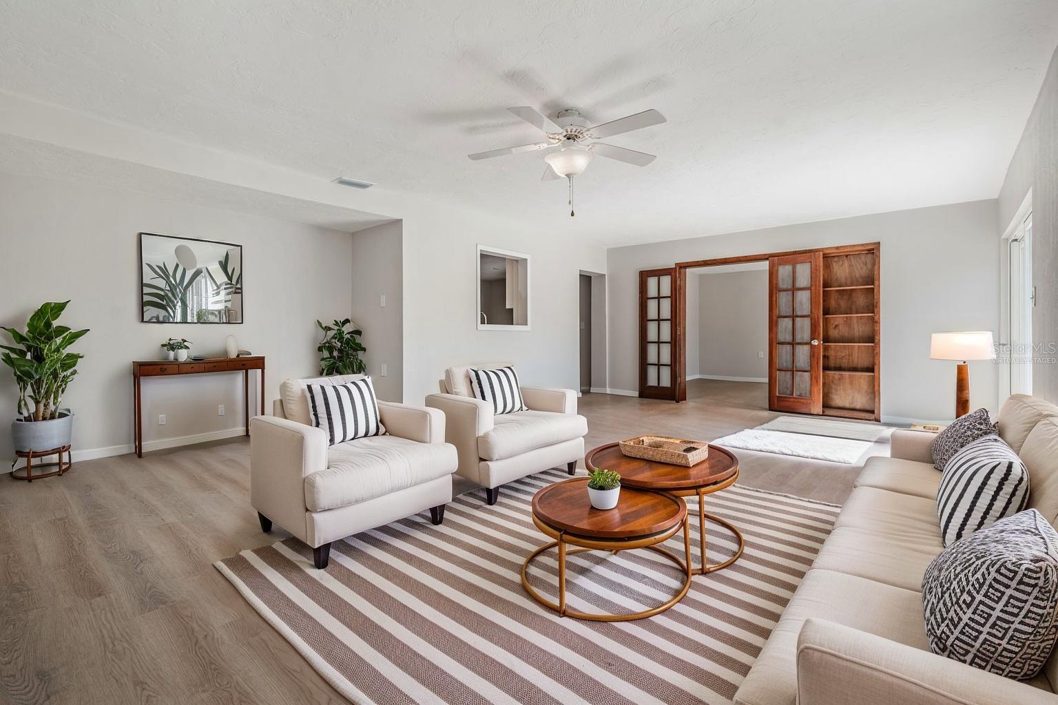 Virtually Staged Family Room