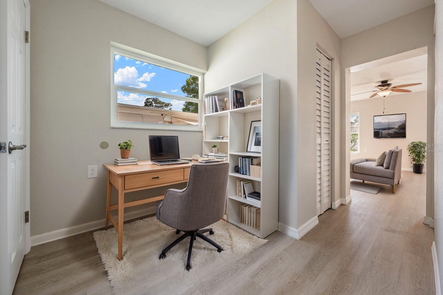 Virtually Staged Office area or Vanity Area