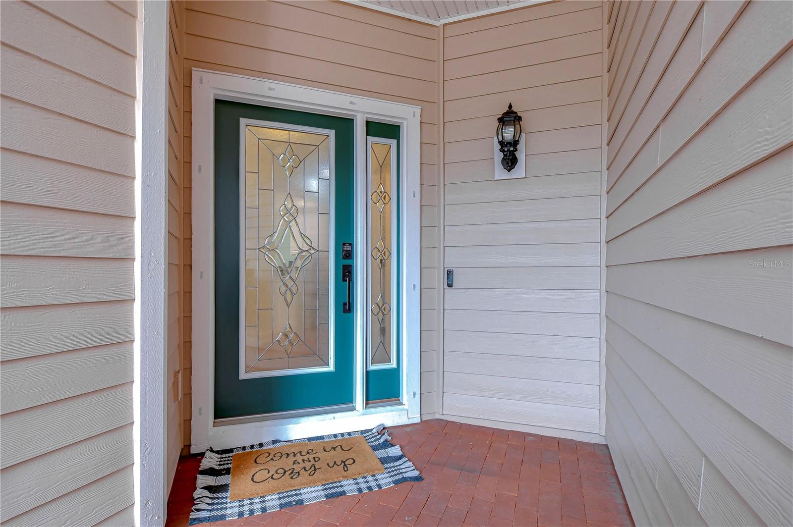 Elegant front entry creating a warm and welcoming first impression.