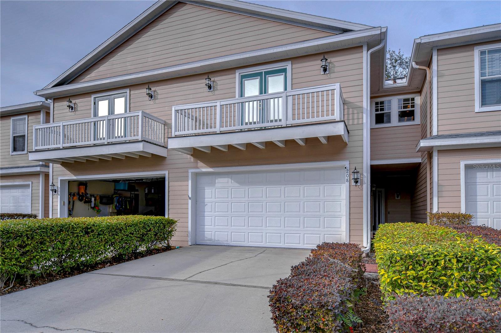 Convenient garage offering parking and additional storage.